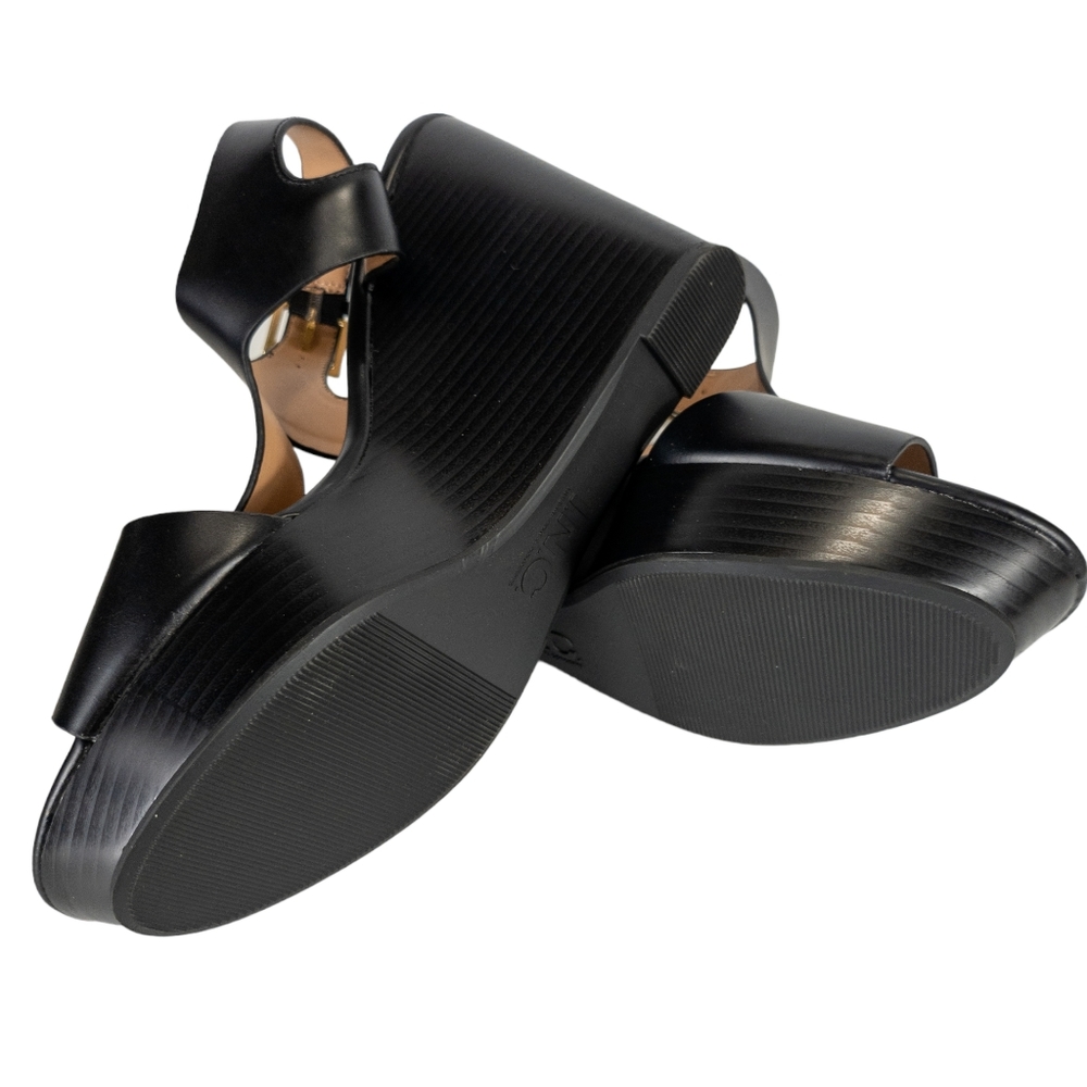 INC International Concepts Valleri Wedge Sandals Black 7.5 - Picture 4 of 4
